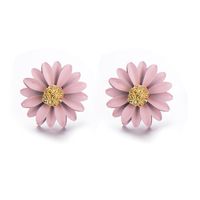 2019 Japan Und Südkorea Neue Europäische Und Amerikanische Mode Beliebte Legierung Sprüh Farbe Blumen Ohrringe Einfache Chrysanthemen Ohrringe main image 11