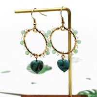 Fashion Turquoise Series Tassel Woven Earrings Nhom155156 main image 7