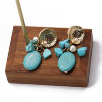 Fashion Turquoise Series Tassel Woven Earrings Nhom155156 main image 12