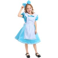 Mädchen Kostüm Halloween Kostüm Prinzessin Kleid Bühne Performance Kostüm Alice Im Wunderland Dienstmädchen Kostüm main image 4