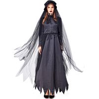 Halloween Party Carnival Black Zombie Ghost Bride Costume Nhfe155266 main image 3