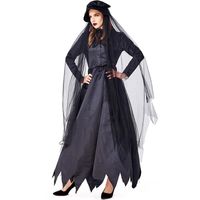 Halloween Party Carnival Black Zombie Ghost Bride Costume Nhfe155266 main image 4