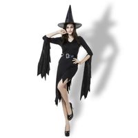 Witch Costumes Schwarz Unregelmäßige Nonne Hexe Outfit Hexe Kleid Export Halloween Kostüm main image 3