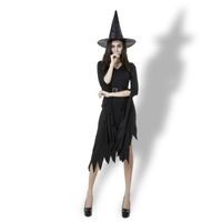 Witch Costumes Schwarz Unregelmäßige Nonne Hexe Outfit Hexe Kleid Export Halloween Kostüm main image 5