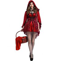 Halloween Costume Gothique Style Petit Chaperon Rouge Discothèque Reine Vêtements Européen Et Américain Exportation Rôle Cosplay Vêtements Étape Jupe main image 4