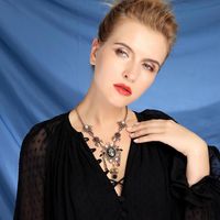 Vintage Elegant Flower Pendant Necklace Nhqd154997 sku image 1