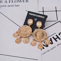 Retro Walking Show Baroque Beauty Head Earrings Nhnt155091 sku image 1