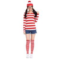 Where's Wally British Anime Character Halloween Cosplay Suit Nhfe155248 sku image 6