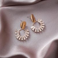 Fashion Crystal Alloy Ring Earrings Nhms155314 main image 1