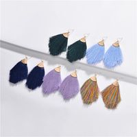 Alloy Triangle Hat Cotton Thread Tassel Arrow Multicolor Earrings Nhlu155365 main image 1