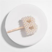 Hand-woven Letter Pearl Hairpin Nhlu155400 main image 4
