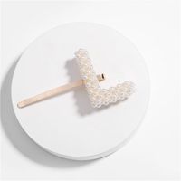 Hand-woven Letter Pearl Hairpin Nhlu155400 main image 5