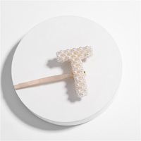 Hand-woven Letter Pearl Hairpin Nhlu155400 main image 10