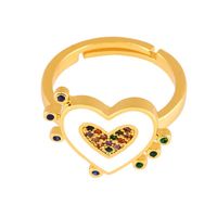 Fashion New Copper Plated Gold Drop Heart Ring Nhas155404 main image 5