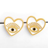 Fashion Copper Heart Shaped Eyes Stud Earrings Nhas155431 main image 1