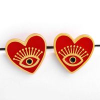 Fashion Copper Heart Shaped Eyes Stud Earrings Nhas155431 main image 3