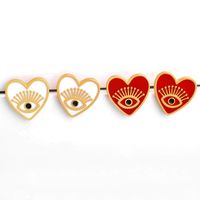Fashion Copper Heart Shaped Eyes Stud Earrings Nhas155431 main image 4
