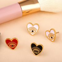 Fashion Copper Heart Shaped Eyes Stud Earrings Nhas155431 main image 5