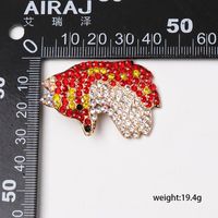 Fashion Color Diamond Fox Red Stud Earrings Nhjj155438 main image 5
