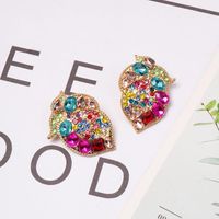 Colorful Diamond Fruit Lemon Stud Earrings Nhjj155451 main image 4
