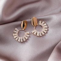 Fashion Crystal Alloy Ring Earrings Nhms155314 sku image 1