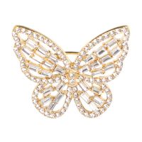 Fashion Hollow Three-dimensional Diamond Butterfly Ring Nhmd155401 sku image 1