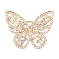 R0185 Européen Et Américain Style Creative Creux Trois-dimensions Diamant-incrusté Papillon Anneau Célébrité Internet Même Mode De Luxe Ornement sku image 1