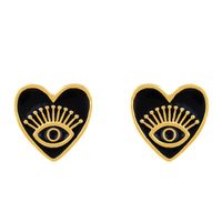 Fashion Copper Heart Shaped Eyes Stud Earrings Nhas155431 sku image 2