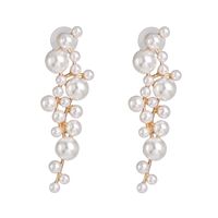 Pearl-studded Grape-shaped Earrings Nhjj155448 sku image 1