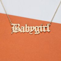 Alloy Babygirl Letter Necklace Nhnz155485 main image 1
