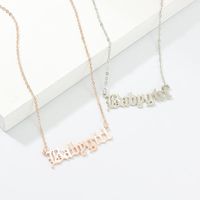 Alloy Babygirl Letter Necklace Nhnz155485 main image 4
