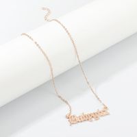 Alloy Babygirl Letter Necklace Nhnz155485 main image 7
