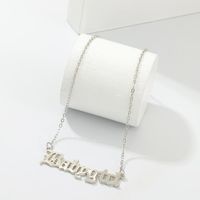 Alloy Babygirl Letter Necklace Nhnz155485 main image 8