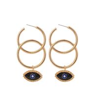 Geometric Circle Drop Oil Devil's Eye Earrings Nhhn155495 main image 2