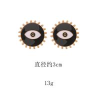 Simple Alloy Black Dripping Round Devil's Eye Stud Earrings Nhhn155531 main image 4