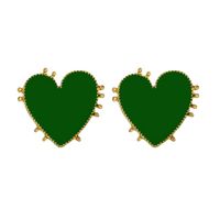 Vintage Alloy Drip Heart-shaped Stud Earrings Nhhn155534 main image 2