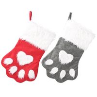 De Noël Le Shaggy Chien Griffe Chaussettes De Noël Bas De Noël Décoration D'arbre De Fournitures Enfants Cadeau De Sac Pet Chaussettes Sac De Bonbons main image 6