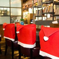 Classic Style Christmas Hat Nonwoven Holiday Chair Cover main image 1