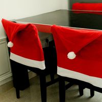 Classic Style Christmas Hat Nonwoven Holiday Chair Cover main image 4