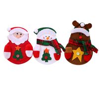 Christmas Decoration New Non-woven Santa Claus Snowman Cutlery Bag Nhmv155573 main image 6