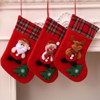 De Noël Bas De Noël Décorations De Noël Chaussettes De Noël Cadeau Sac Moyen En Peluche Stéréo Bas De Noël Pendentif main image 1