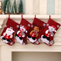 New Cross-border Medium Size Linen Christmas Stockings Gift Bag Nhmv155603 main image 2