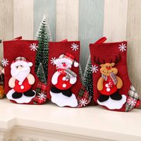New Cross-border Medium Size Linen Christmas Stockings Gift Bag Nhmv155603 main image 3