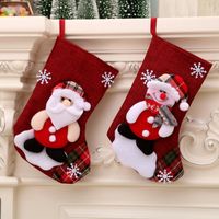 New Cross-border Medium Size Linen Christmas Stockings Gift Bag Nhmv155603 main image 4