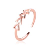 Koreanische Version Des Neuen Produkts Ring Einfache Vier Dreieckige Ringe Weibliche Mode Geometrisch Hohl Damen Öffnen Einzel Ring Großhandel sku image 1