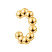 Metal Beads U-shaped Ear Cuff Clip Earrings Nhdp155482 sku image 1