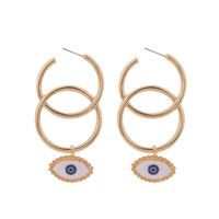 Ventes Directes D'usine En Europe Et En Amérique Croix Frontière Vente Chaude Boucles D'oreilles Géométrique Anneau Rond Boucles D'oreilles Dripping Huile Oeil De Diable Boucles D'oreilles sku image 1