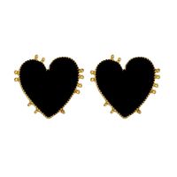 Vintage Alloy Drip Heart-shaped Stud Earrings Nhhn155534 sku image 2