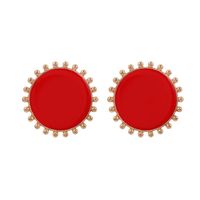 Simple Alloy Black Drip Round Devil&#39;s Eye Stud Earrings Nhhn155541 sku image 1