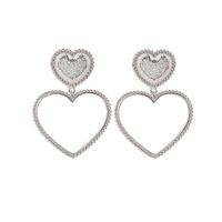 Simple And Stylish Alloy Heart Earrings Nhhn155552 sku image 2